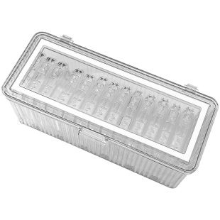 吧唧收纳盒密封亚克力透明带盖单个徽章动漫周边谷子桌面展示盒子