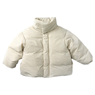 儿童冬季新款简约羽绒服男女童韩系百搭面包服宝宝洋气保暖外套潮