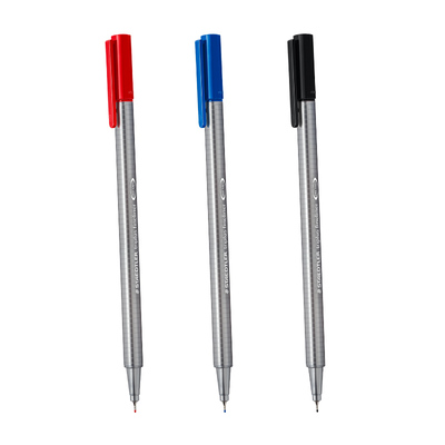 施德楼纤维笔三角细字书写填色