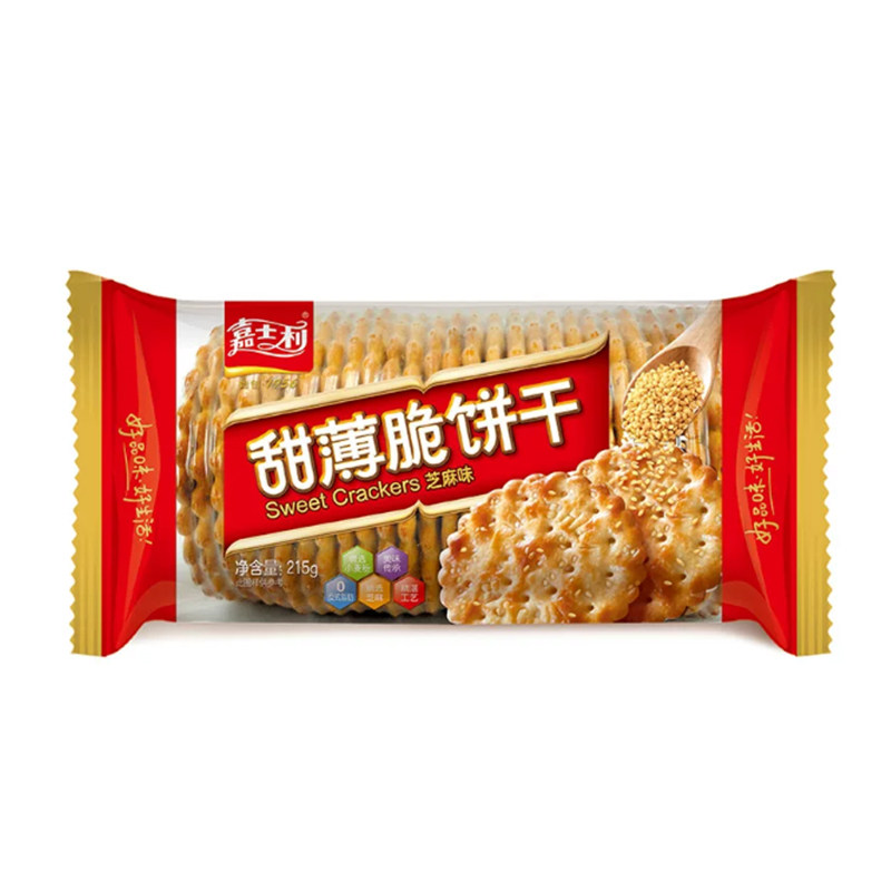 嘉士利甜薄脆饼干芝麻味215g