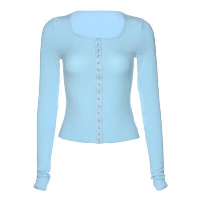 小红书推荐高弹法式长袖针织衫