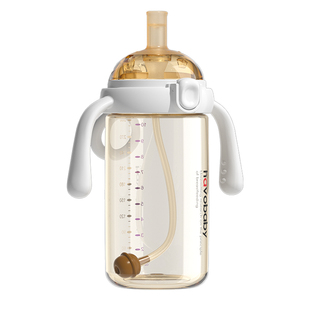 奶瓶PPSU翻盖学饮杯吸管奶瓶1-2-3岁以上大宝宝直饮杯喝水杯婴儿