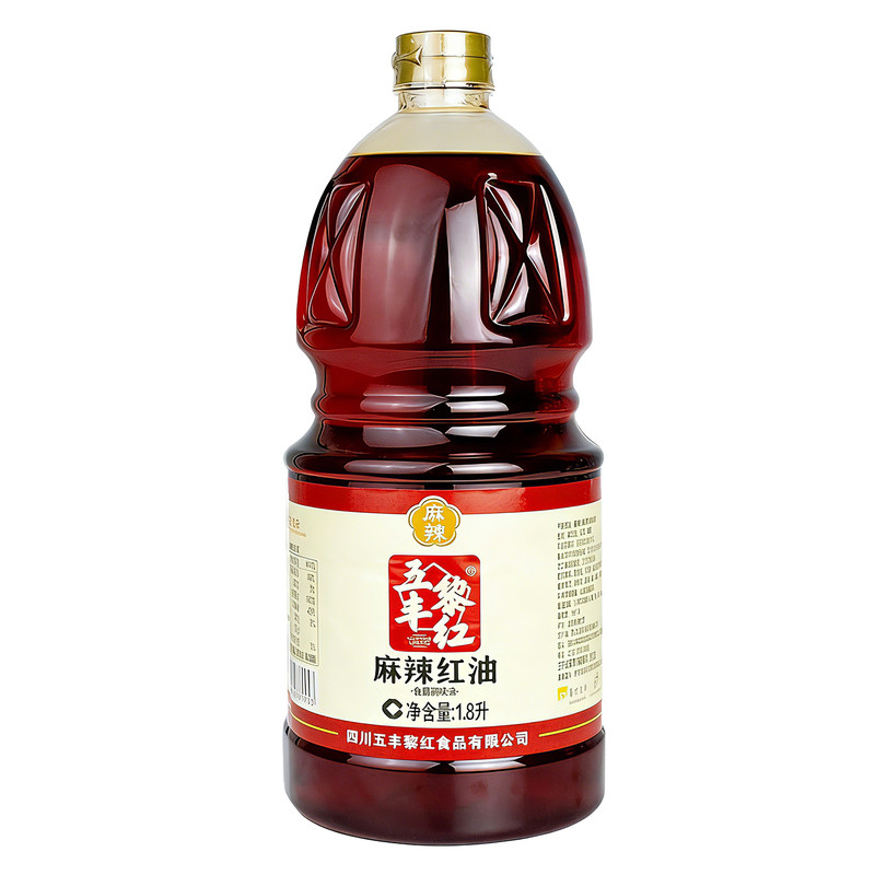 五丰黎红麻辣红油1.8L商用整箱