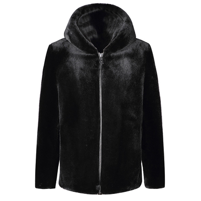 修身短款水貂毛秋冬季真皮皮衣