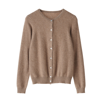 软糯山羊绒开衫女2025秋冬新款宽松纯色毛衣外套时尚百搭羊毛上衣