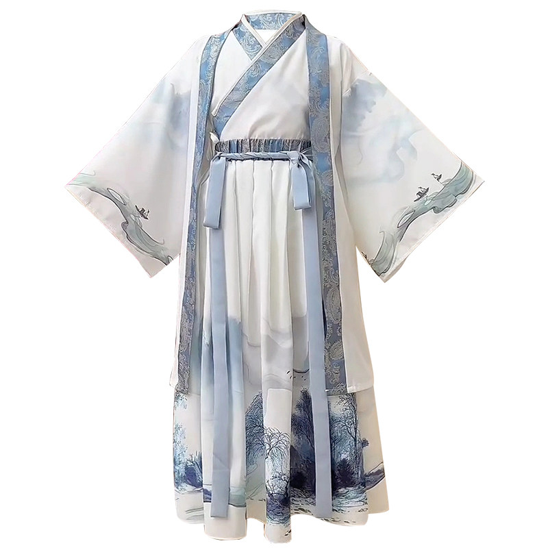 儿童汉服男童夏季薄款国风古装国学服古风少爷服帅气男孩演出服装