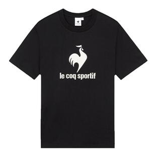 乐卡克法国公鸡春夏季男女同款透气圆领短袖运动纯棉休闲LOGOT恤