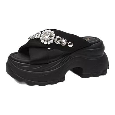 星期六官方夏季高跟厚底时装凉鞋