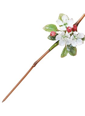 小山楂热缩花簪竹簪古风新中式