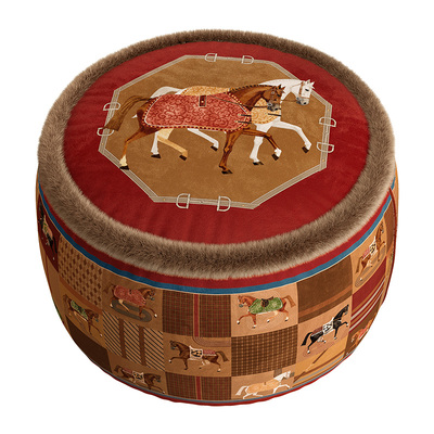 驰岁蒲团马年中古风高级感坐墩