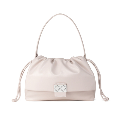 Carlyn DAY 2026春夏新款韩国抽绳褶皱云朵手提单肩包斜挎质感