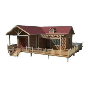 定制防腐木木屋别墅户外移动实木小房子乡村农家乐景区民宿房厂家