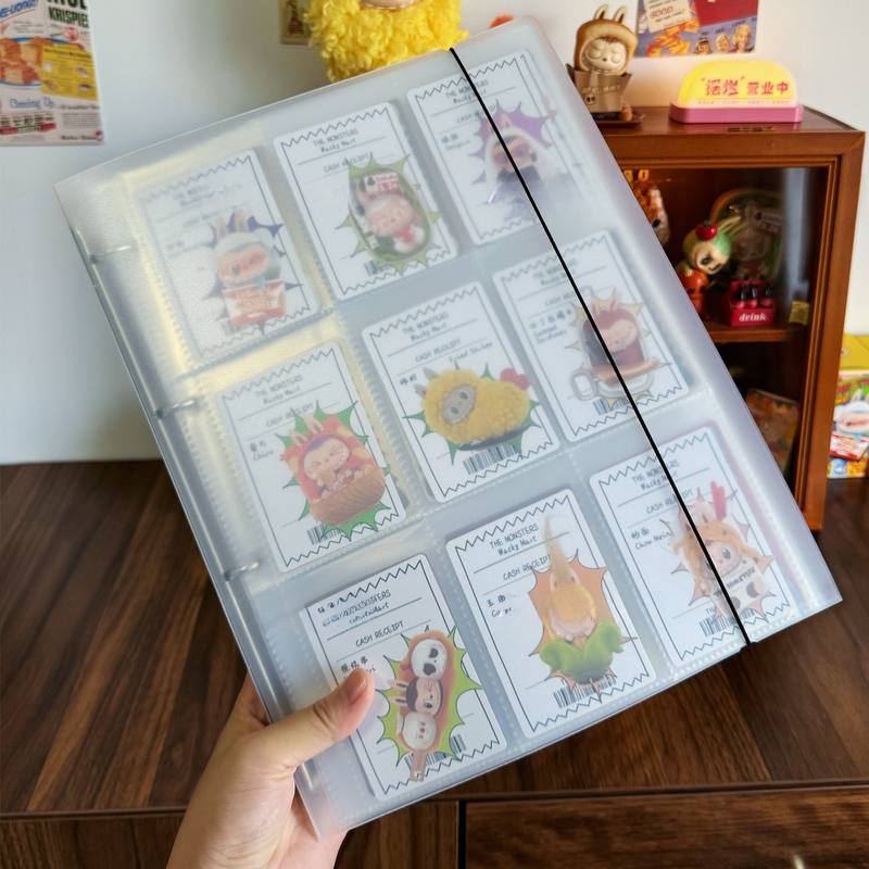 九宫格活页卡册a4小卡收集本大容量泡泡玛特盲盒身份卡片夹收纳册