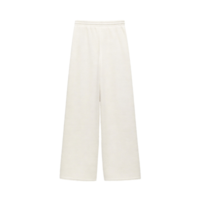 MOBAI默白高腰垂感加厚冬阔腿裤