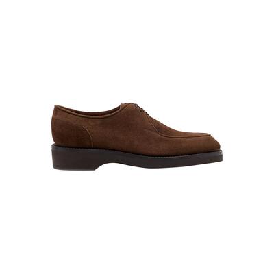 【都市型格】JOHN LOBB 男士TED棕色厚底软牛皮绒面革休闲德比鞋