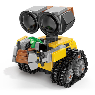 构趣积木瓦力科技机器人星球大战儿童拼装益智玩具模型机器总动员