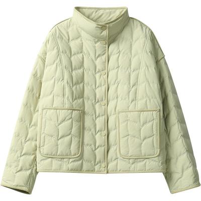 播商场同款24冬气质通勤宽松短款轻薄鸭绒羽绒服女BDR3RD3244