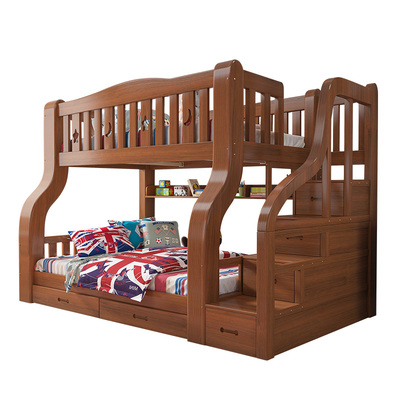 实木上下床双层床多功能儿童床小户型子母床加粗成人高低床上下铺