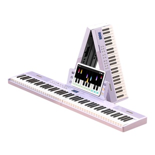 折叠电子钢琴88键力度便携式电子琴成人专用儿童初学幼师家用钢琴
