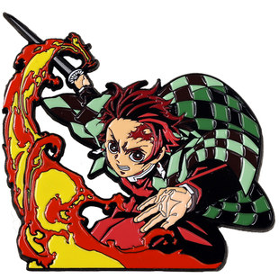 FooLii孚狸鬼灭之刃灶门炭治郎金属徽章胸针别针pins配饰挂件周边