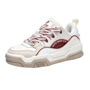 LOTTO乐途女低帮板鞋厚底面包鞋2026春秋季新款复古休闲运动鞋子