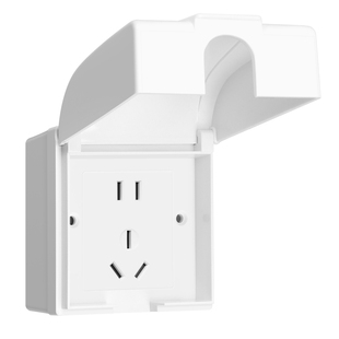 86型户外明装插座防水盒一体开关面板保护罩室外防水插座一开五孔