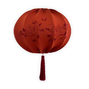 新款中式刺绣花灯笼春节室内阳台乔迁喜庆结婚复古风氛围感吊灯笼