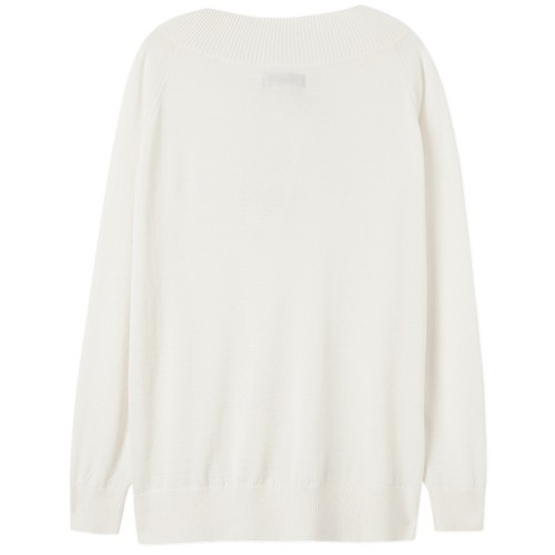 FALCONERI女士时尚宽松休闲四季山羊绒针织衫V领套头毛衣DML250J