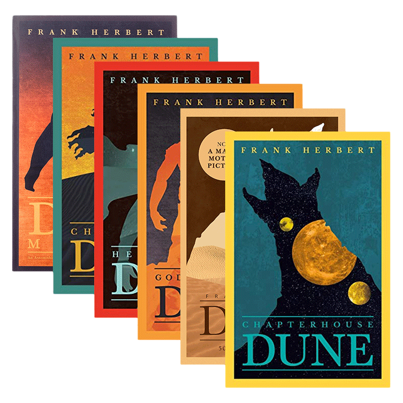 英文原版 Dune 沙丘 六部曲套装6册 科幻小说 弗兰克赫伯特 Frank Herbert 当代科幻史诗畅销书 电影同名原著