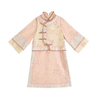 格格服女童汉服春装2026新款儿童中国风宫廷旗袍女孩清朝满族服装