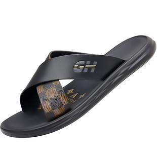 欧洲站一字拖男夏季外穿2026新款网红潮流凉鞋子软底防滑沙滩拖鞋