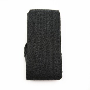 秋冬外贸BENY羊毛打底袜子暗纹菱格竖纹提花裹起毛保暖加绒连裤袜