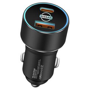 适用日产轩逸逍客奇骏天籁骐达蓝鸟车载快充充电器点烟器转化插头