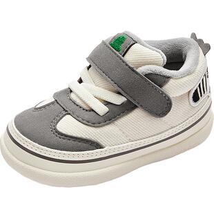 巴拉巴拉宝宝学步鞋婴儿鞋加绒加厚男童鞋秋冬鞋子防滑休闲鞋卡通