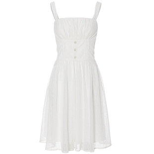 sincethen法式风百搭吊带裙小个子连衣裙短款白色裙子短裙女夏季