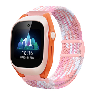 适用于小米米兔儿童手表表带4C/5C/6C/S1/2S/4X/C7A尼龙编织磁吸腕带红米/小寻儿童电话手表带yes3c/3pro配件
