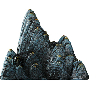 客厅假山石摆件家居装饰品办公室酒柜子玄关小盆景新中式山水摆设