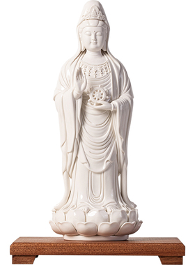 新中式德化白瓷普陀山观音佛像