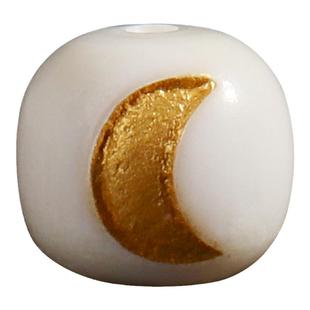 猛犸象牙日月星辰雕刻老型桶珠散珠顶珠佛珠手串星月金刚菩提配件