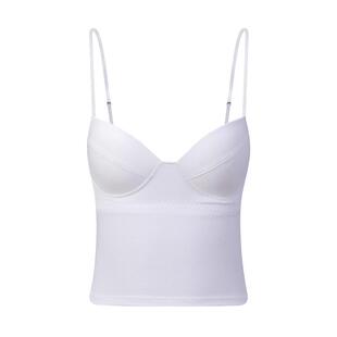 SISTERS售完不补棉质赫本领V领带胸垫吊带内搭外穿打底文胸一体