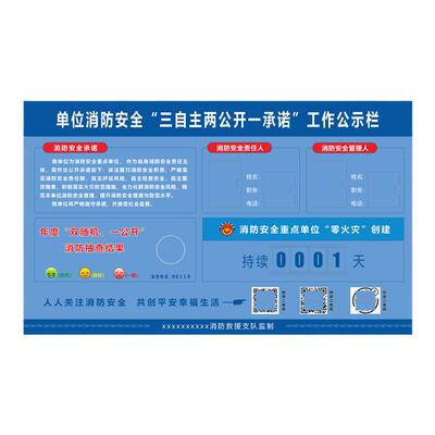 消防安全企业单位工作公开公示栏