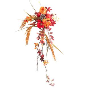 阿楹 新年装饰挂件门上沙发背景墙暖居客厅中国结室内氛围红色花