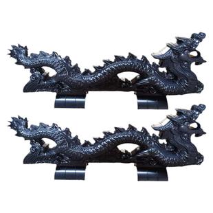 树脂瓦配件二龙戏珠 祖庙祠堂屋顶造型 中式古建屋脊配件双龙戏珠