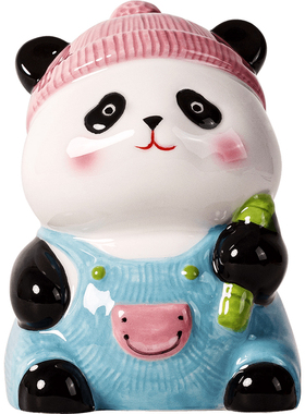 新款精致萌趣礼品大熊猫陶瓷摆件