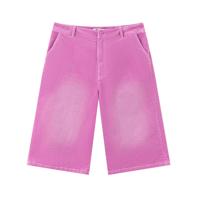 BEASTER灯芯绒复古水洗短裤
