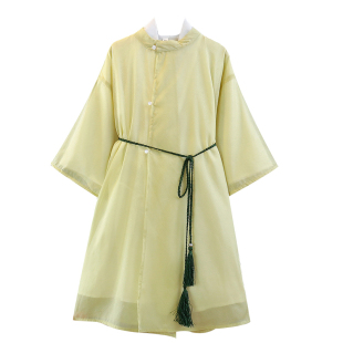 宋制圆领汉服男童夏季薄款儿童唐装广袖长袍国风男孩古装唐朝国学