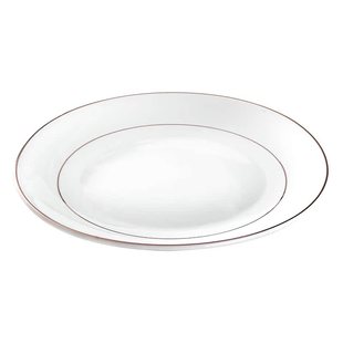 金边大盘子家用陶瓷圆盘西餐盘子菜盘碟子浅盘平盘菜碟剁椒鱼头盘