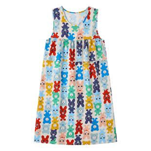 2025夏季棉绸睡裙女无袖大码防凸点连衣裙可外穿睡衣人造棉家居服