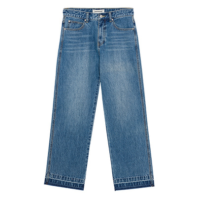 美特斯邦威水洗宽松牛仔裤男士