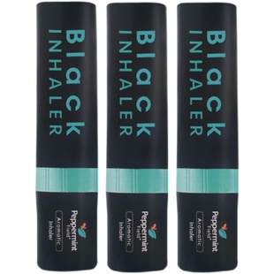 3支装泰国Peppermint黑色鼻通薄荷八仙筒提神开车学习瞌蚊虫叮咬